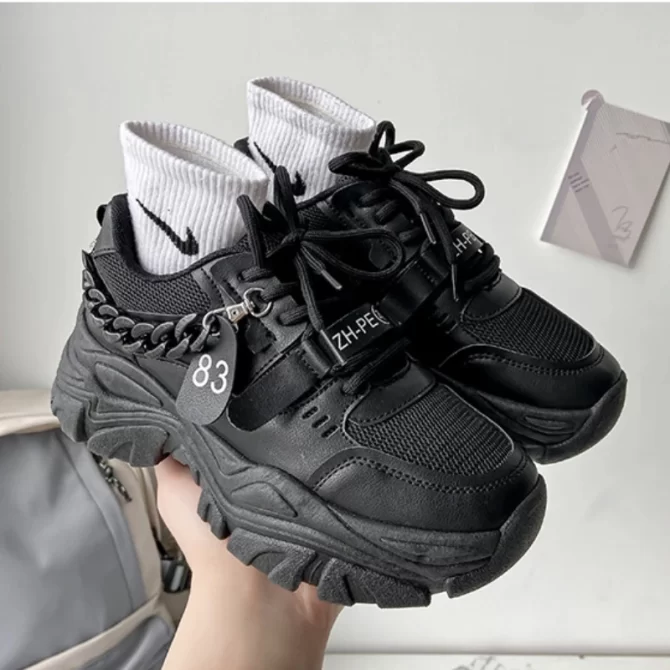 Platform Shoes Woman Luxury Shoes for Women Chains Designer Womens Shoes Light Leisure Walk Shoes Fashion Women's Sneakers - Image 4