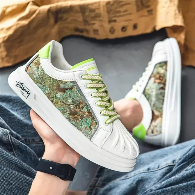 Men Shoes Sneakers Summer Breathable Anti-slip Lightweight Casual Sports Canvas Shoes Shell Head Design Shoes for Men - Image 3