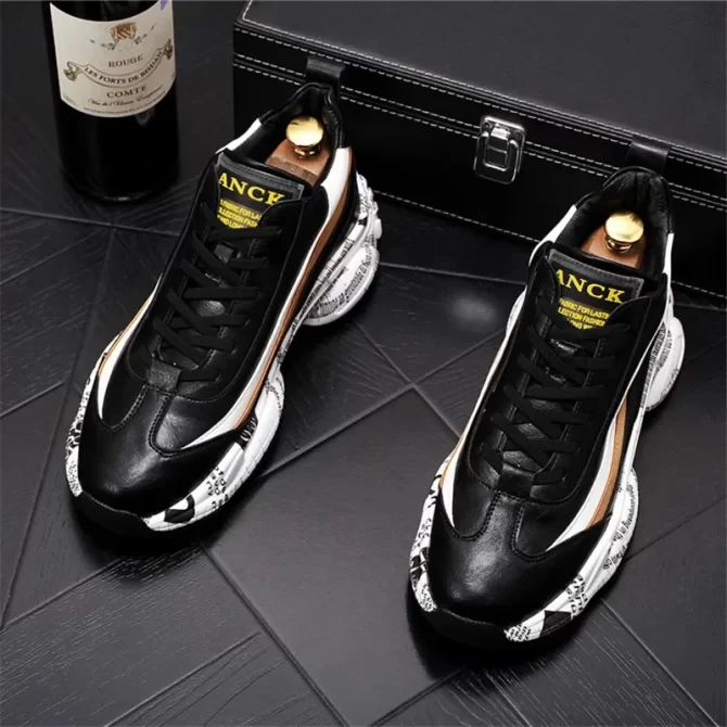 New Fashion Thick Sole Platform Sneakers Men Vulcanize Shoes Man Mixed Color Chunky Shoes Men Trainers Soft Shoes for Men - Image 5