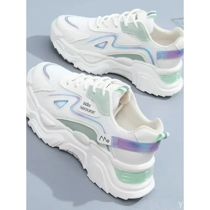 2025 Sneakers Women Platform Flat Shoes Woman Shoes Green Casual Trainers Ladies Chunky Sneakers Women Shoes - Image 6