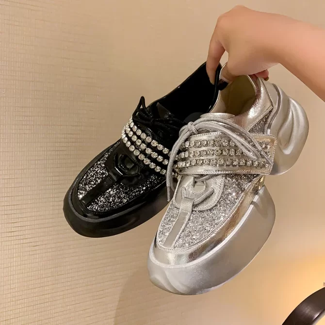 Street Style Casual Women's Chunky Sneakers Platform Sports Walking Vulcanized Shoes Designer Shoes for Women