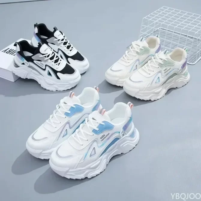 2025 Sneakers Women Platform Flat Shoes Woman Shoes Green Casual Trainers Ladies Chunky Sneakers Women Shoes - Image 4