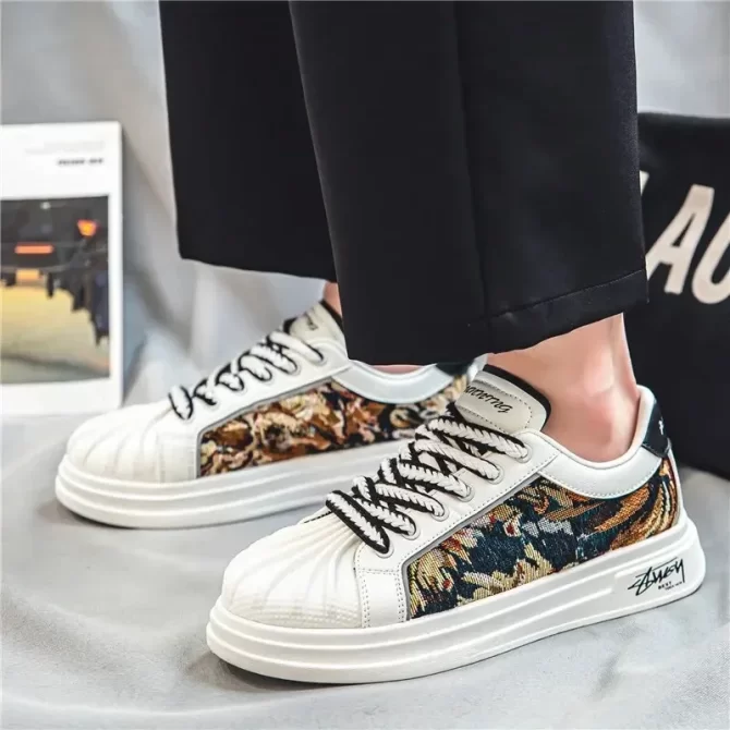Men Shoes Sneakers Summer Breathable Anti-slip Lightweight Casual Sports Canvas Shoes Shell Head Design Shoes for Men - Image 2