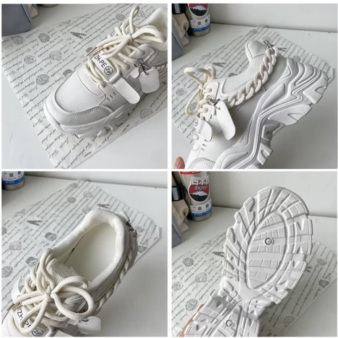 Platform Shoes Woman Luxury Shoes for Women Chains Designer Womens Shoes Light Leisure Walk Shoes Fashion Women's Sneakers - Image 6