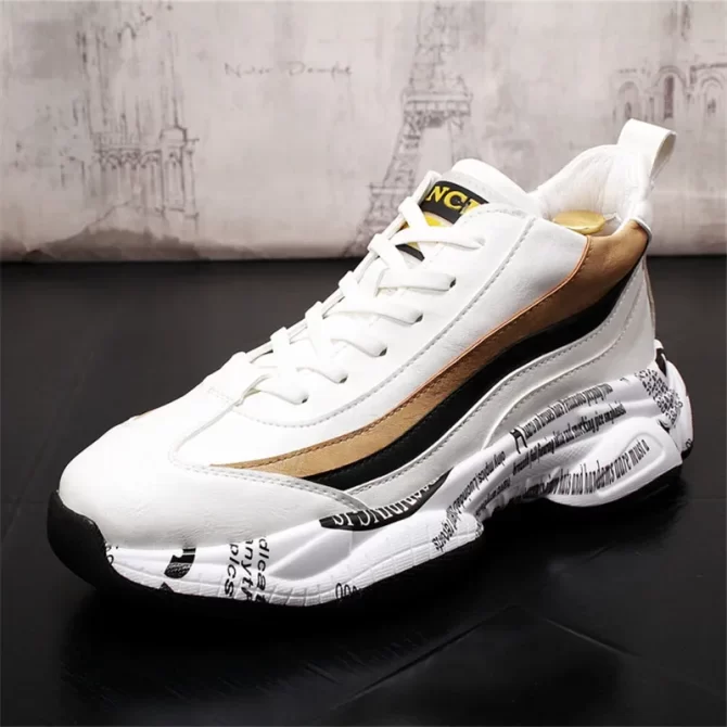 New Fashion Thick Sole Platform Sneakers Men Vulcanize Shoes Man Mixed Color Chunky Shoes Men Trainers Soft Shoes for Men