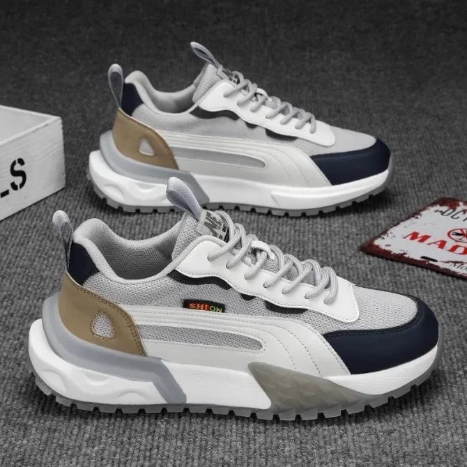 Men's Sneakers Luxury Brand Casual Shoe New Mesh Breathable Sport Running Shoes for Men - Image 2