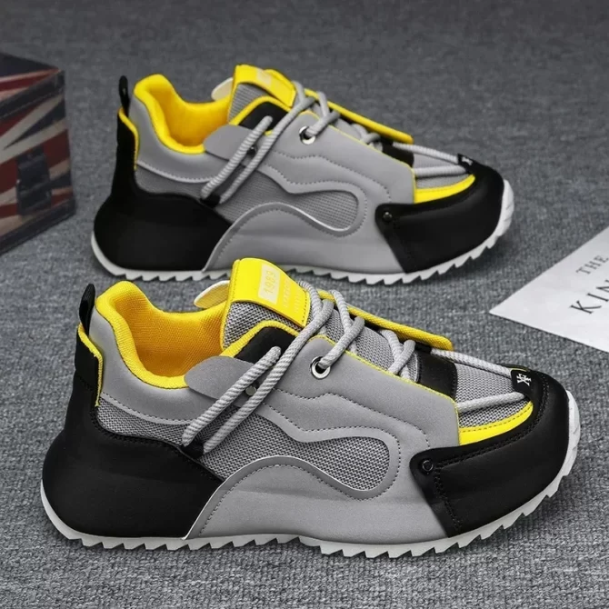 Men Sneaker Breathable Casual Shoe Thick Sole Heightening Shoes for Men Designer Platform Running Shoe - Image 3